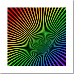 Rainbow Vortex Posters and Art
